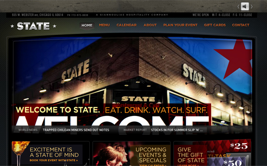 Website của những nhà hàng nổi tiếng